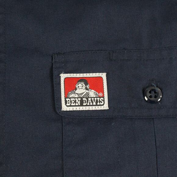 Ben Davis Shirt Mens XL Half Zip Long Sleeve Navy Long Sleeve Mechanic Workwear - Picture 4 of 10